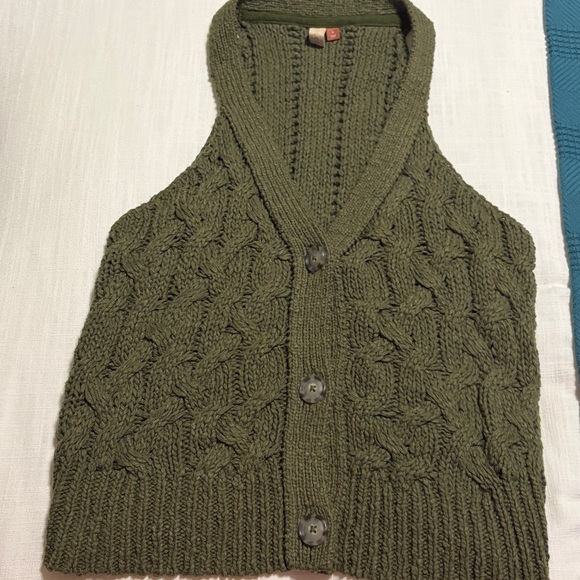 Anthropologie Women's Knitted Vest Size Small Button Up V-Neck - Picture 3 of 6